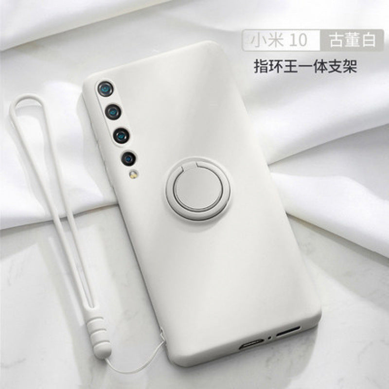 Suitable for samsung s25ultra mobile phone case s24fe liquid silicone ring holder all-inclusive s10 lens protective case