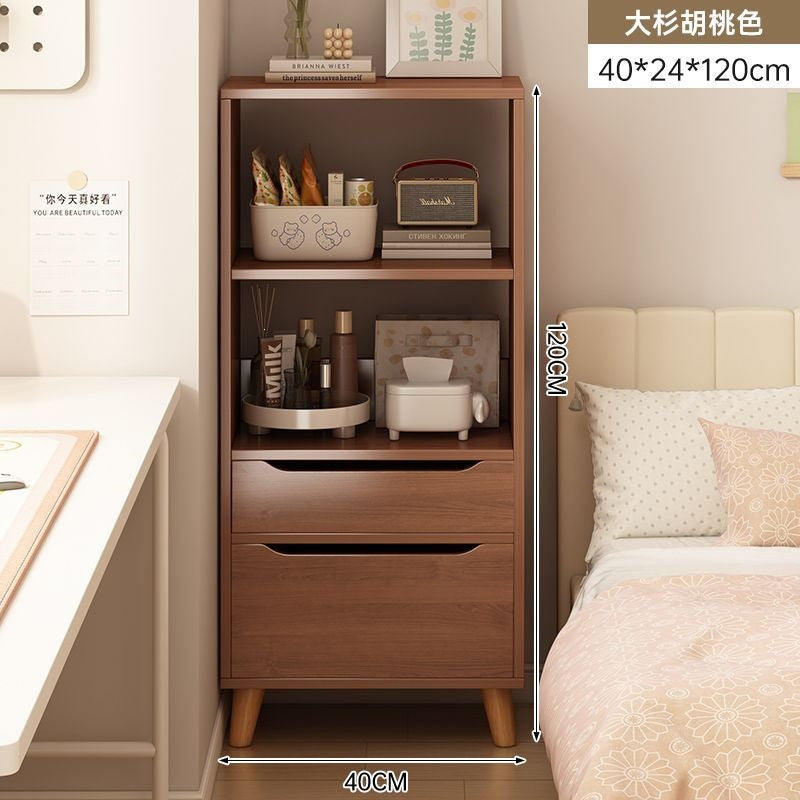 Bookcase for home standing cabinet bookshelf floor-standing storage rack living room storage cabinet small narrow cabinet dust-proof storage cabinet storage cabinet
