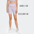 New women's high-waisted workout shorts with side pockets - four-way stretch, tummy control, and butt-lifting design - perfect for fitness and yoga (model dk178)
