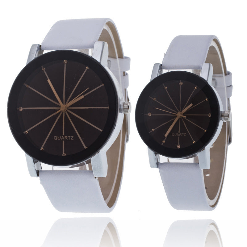Wholesale leather belt couple watches - speckled leather strap watch set - women's fashionable and unique wristwatches - suitable for students and more