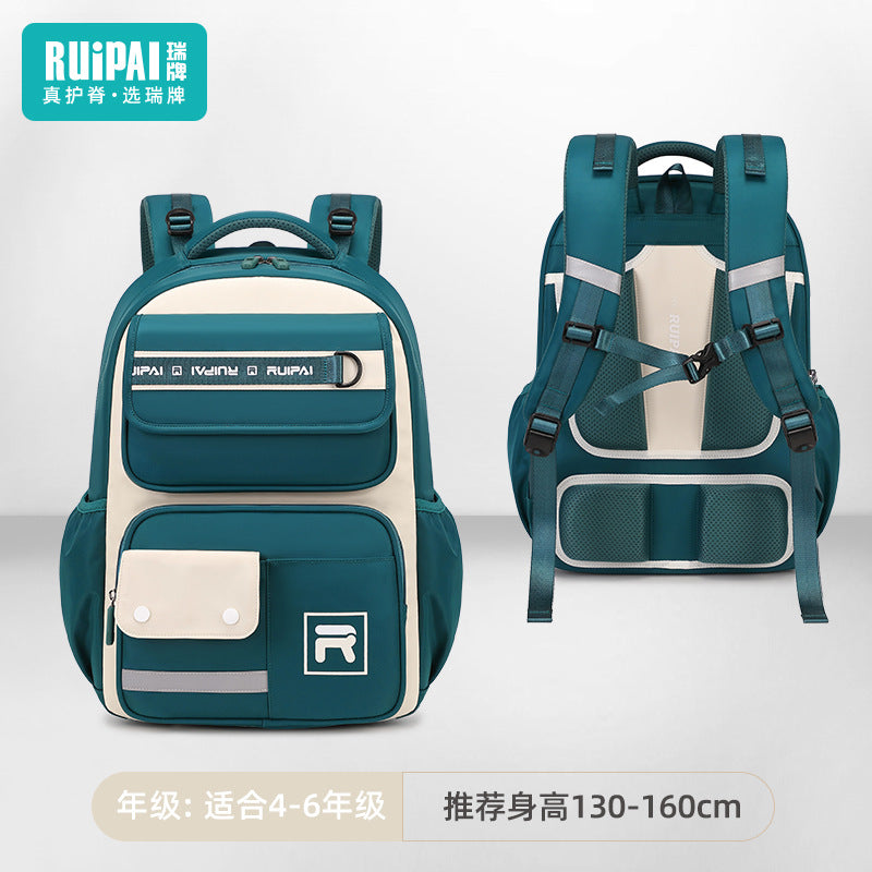 Rui brand schoolbag, primary school boy spine protection, children's schoolbag, third to sixth grade large-capacity backpack wholesale