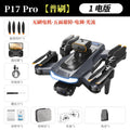 p17 drone with auto-return, brushless motor, obstacle avoidance, remote control aircraft, hd aerial photography, and optical flow positioning quadcopter