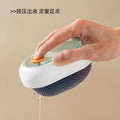Replaceable automatic liquid-added kitchen cleaning brush, cleaning ball, non-stick oil stove, pot brush, dishwashing non-stick oil brush