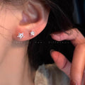 Small and exquisite sparkling zirconium star earrings-e6108 large