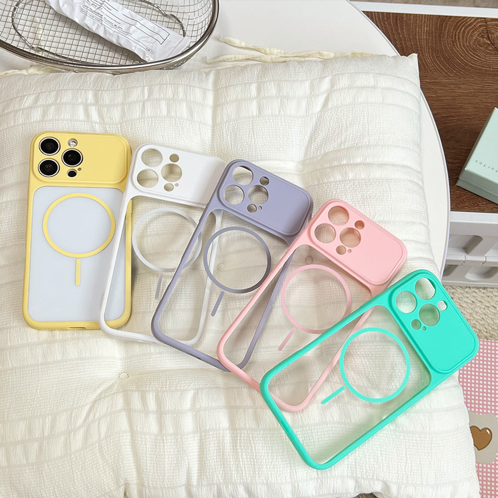 Acrylic magnetic two-tone case, instantly upgrades your iphone to a 17 pro max with a large view window, iphone 18 hard case