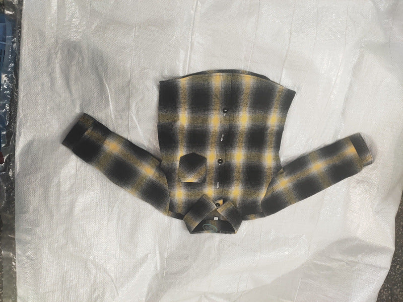 new product kids shirt preppy style spring & fall cotton plaidlong sleeves boys lapel children's clothing baby shirt
