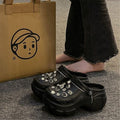 Women's "cloudfoam" clogs - new 2023 summer collection: chunky platform, height-boosting, non-slip, trendy beach sandals