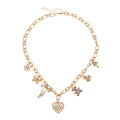 European and american cross-border fresh & sweet heart pendant necklace - floral, bear, bow, clover accessories - choker necklace for women