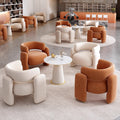 Italian single sofa business lounge area reception area casual sofa light luxury modern reception and negotiation table and chair set