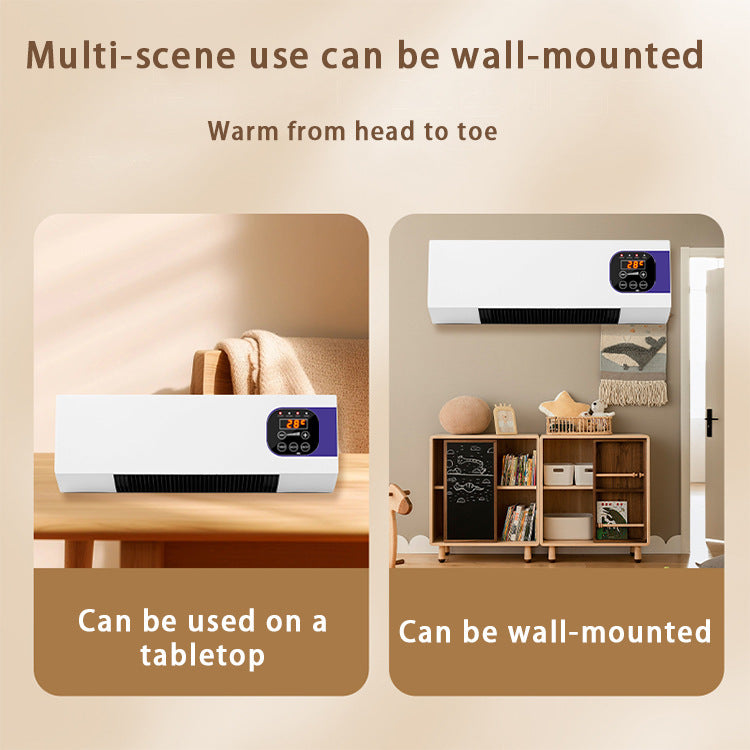 Heater for homewall-mounted heater bathroom heating electric heater desktop remote control heating and cooling heater