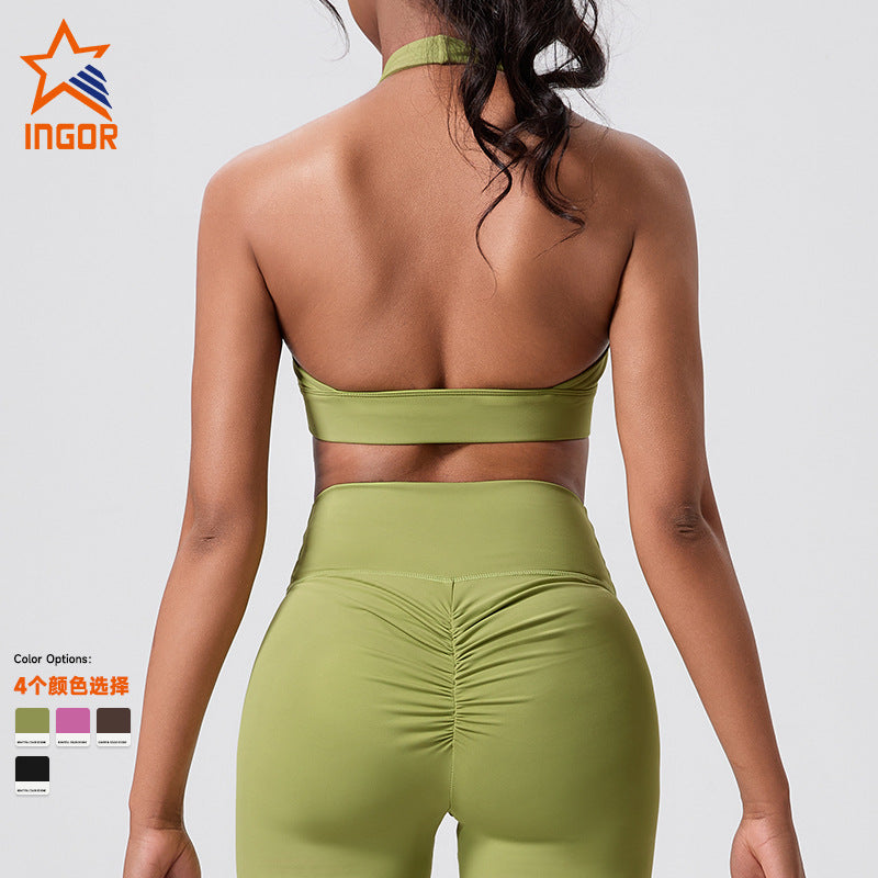 new arrival halter back sports vest running pilates fitness wear outdoor sports tops yoga wear