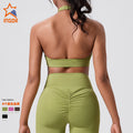 new arrival halter back sports vest running pilates fitness wear outdoor sports tops yoga wear