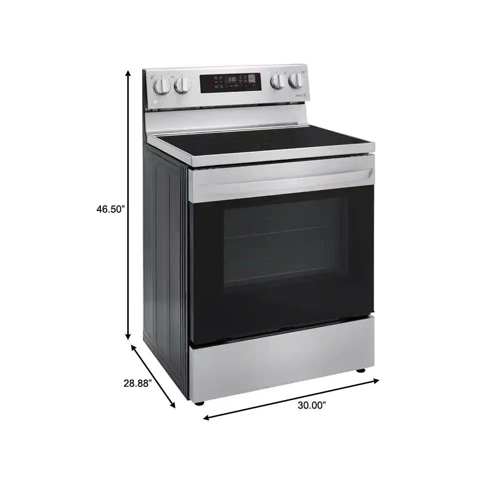 30-inch (76cm) wide four-burner induction ceramic cooktop electric oven range - us standard, quality guaranteed with warranty