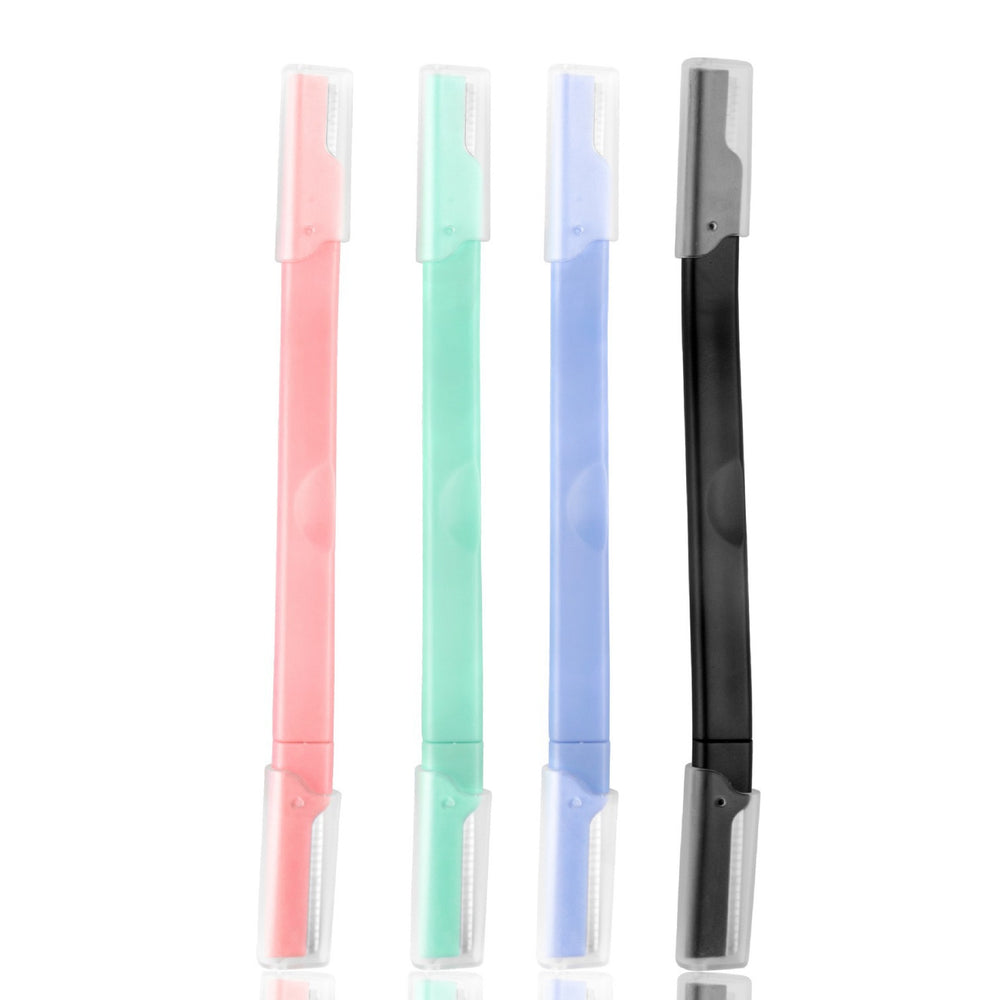 Portable double-head eyebrow razor - women's safe micro-blading eyebrow shaper - stainless steel blades - beauty tool wholesale