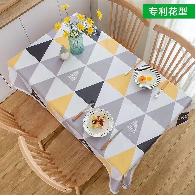 Waterproof and oil-proof pvc tablecloth, easy to clean, heat-resistant, soft glass dining table mat, light luxury high-end coffee table pad, tabletop cloth