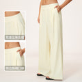 Factory direct: women's loose wide-leg pants with double-panel waistband, breathable & quick-drying, high-waisted tummy control workout leggings - style 9599