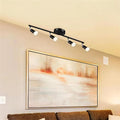 Modern minimalist chrome surface-mounted track lighting fixture for living room, bedroom, hallway, iron ceiling, shop, commercial background wall