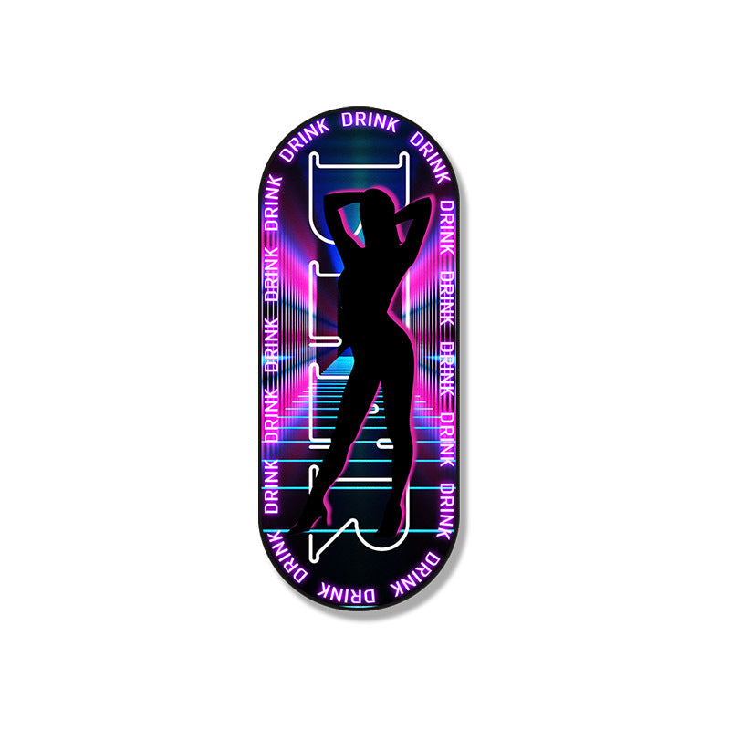 Bar nightclub sexy beautiful woman led ambient light hanging painting KTV tavern box club luminous abyss mirror decorative painting