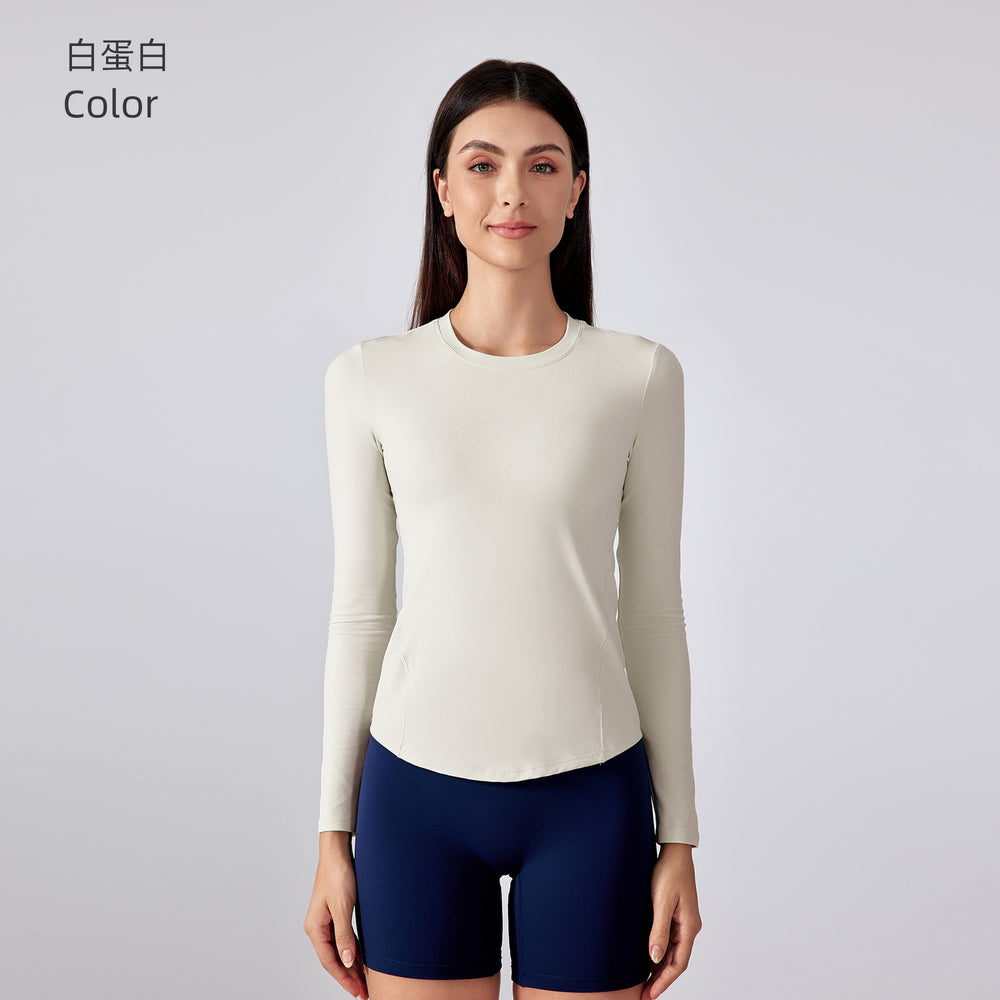 Yoga top - slim fit, stretchy, figure-flattering, long sleeve, barely-there feel, skin-friendly, pilates & workout activewear - daw192