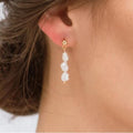 Rainbow candy color seed bead earrings, baroque pearl earrings, wholesale niche jewelry, sweet earrings, y2k style