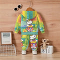 Kids' hoodie set, cross-border hot-selling cartoon animal print girls' fashion hooded sweatshirt and sweatpants set