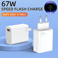 33w xiaomi eu plug charger, 67w super fast charging adapter, compatible with xiaomi 14/15 mobile phones, cross-border e-commerce exclusive