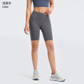 new arrivalpure color side flap pocket pants four-point yoga pants brushed nude running fitness sports shorts dk068