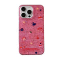 Suitable for iphone 16 pink glitter sequin mobile phone case apple 17 cute strawberry girly heart anti-fall glue case