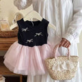 Baby summer romper dress - sweet & fluffy mesh bodysuit dress for baby girls - perfect for full month celebration, 100-day party, first birthday, and summer wear