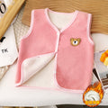 Baby fleece-linedthickenedcardigan children's waistcoat fall and winterkids boys and girls clothing heattech vest infant vest