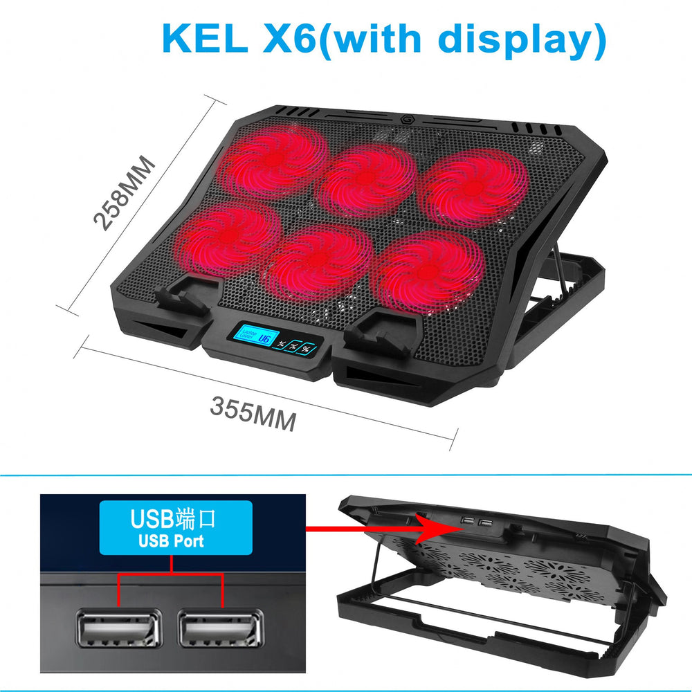 supply x6a laptop radiator 7-speed high and low adjustable fan bracket with display base
