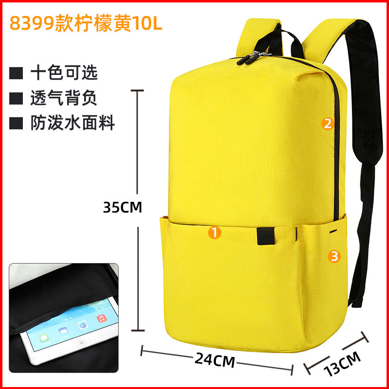 Solid color schoolbag girl Korean version light backpack female student cute Japanese leisure shopping travel small backpack