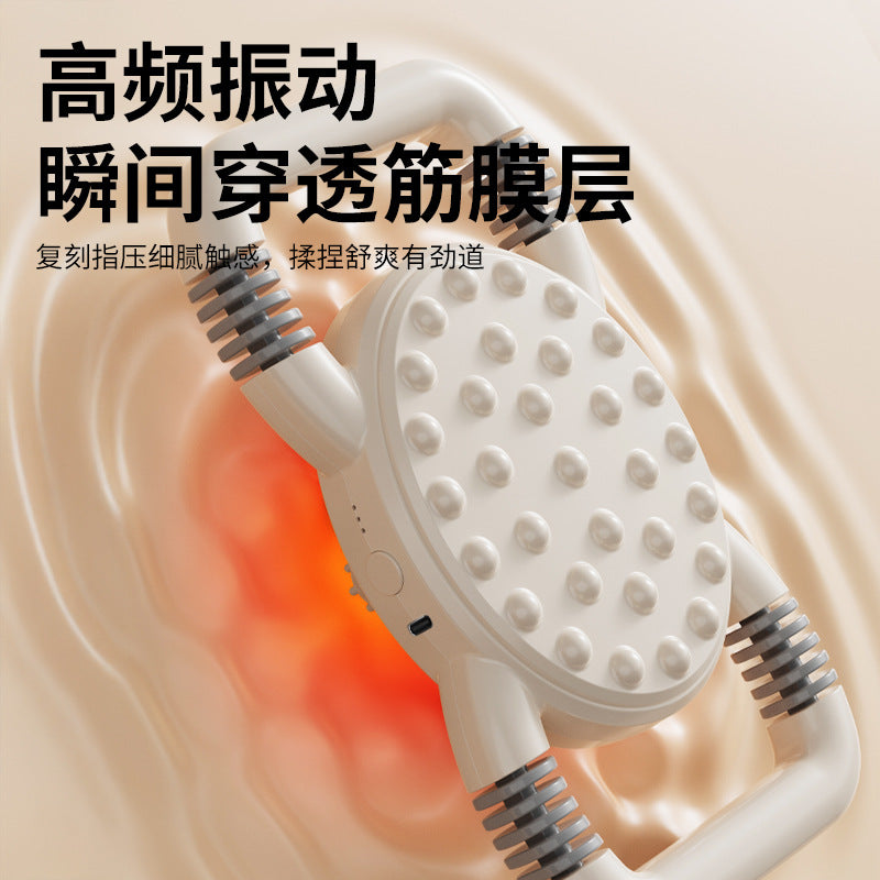 wholesale six-head fascia gun waist and back deep high-frequency vibration muscle relaxation multi-head multi-functional massager