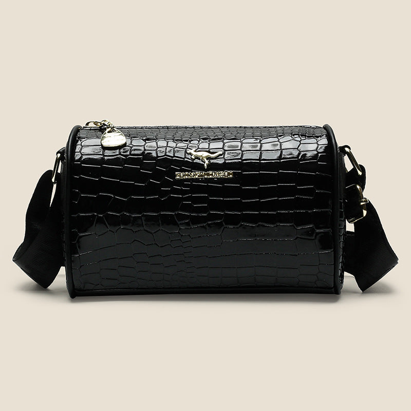 new arrival crocodile pattern women's bag easiest for matchfashion wide shoulder strap crossbody bag classy texture accessible luxurypure color shoulder bag