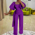 D128texport women's clothing   summer high waist elegant large size cross-border african european and american jumpsuits