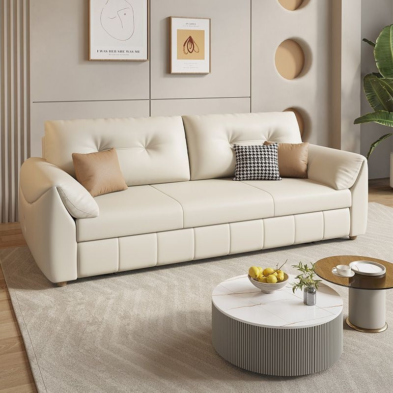 Detachable and washable velvet sofa bed, dual-purpose, foldable, integrated small apartment, cream style, storage, single and double, special price function