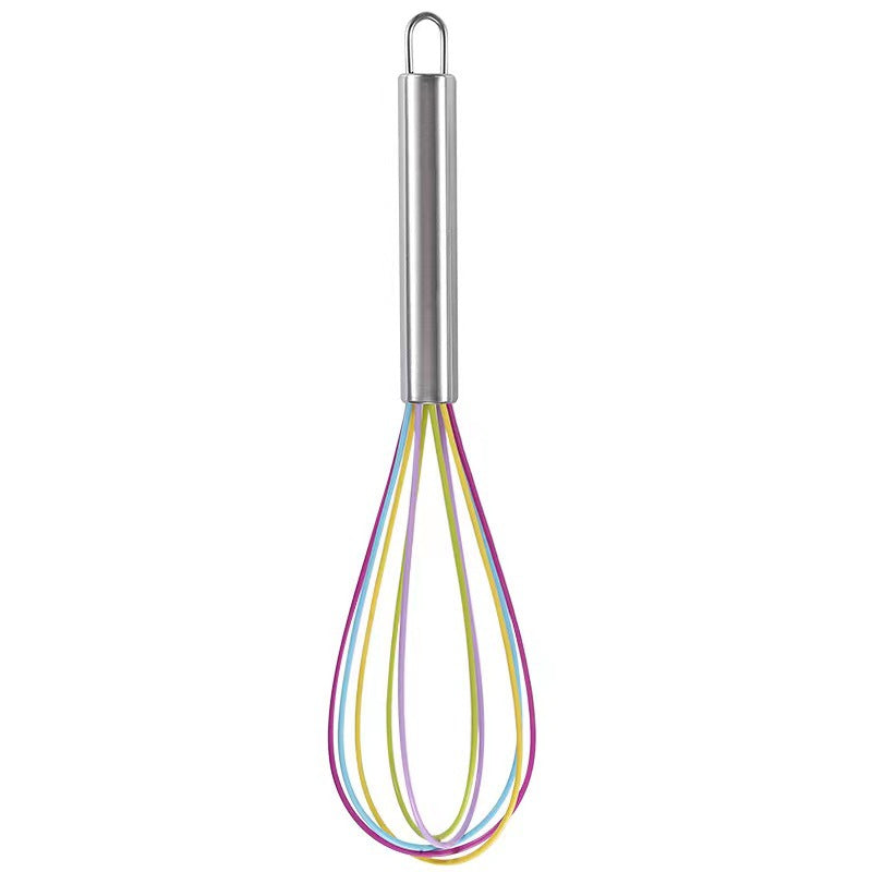 Stainless steel silicone whisk - manual egg beater - baking tool - cream whipper