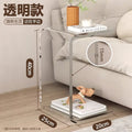 Acrylic coffee table, transparent suspended light luxury, high-end, popular side table, cream style, master bedroom balcony, bay window, small table