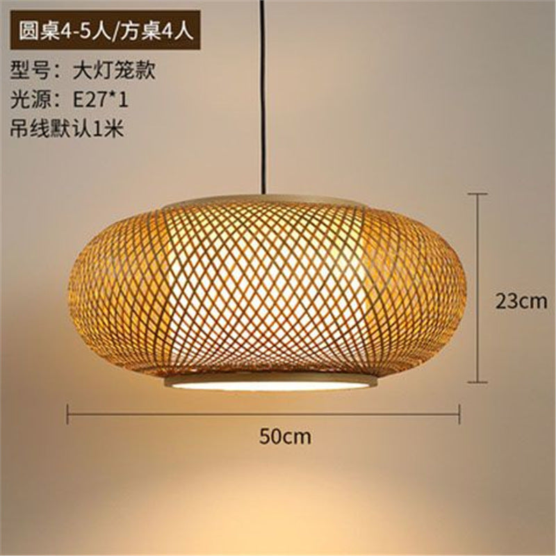 Lantern Bamboo Art Chandelier Bar Bed and Breakfast Tea Room Hot Pot Restaurant Hotel Simple Japanese Restaurant Bamboo Catering Shop Lighting