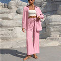 European and american cross-border  summer new arrival: loose-fit two-piece set with wide-leg pants - casual outfit for wholesale export