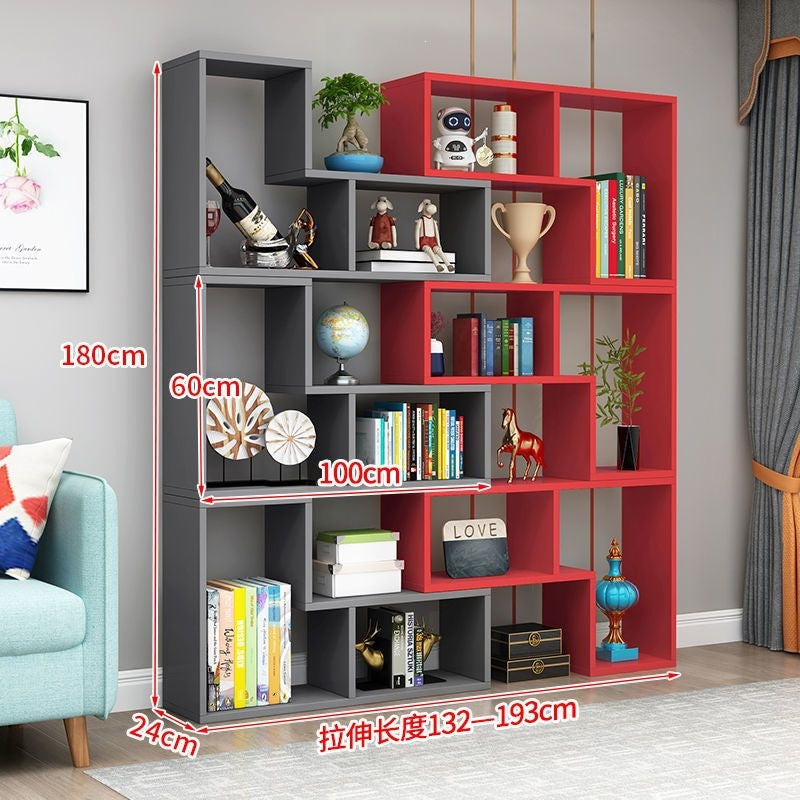 Free shipping casual combination bookshelf bookcase creative corner bedroom floor-standing simple storage rack partition display rack entrance