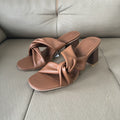 Spanish mango summer new fashion criss-cross open toe high heel sandals women's outdoor slides flip-flops