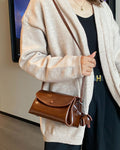 genuine leather women's bag crossbody bag fashioneasiest for match small bag cowhide shoulder bag girls classy sense oil wax leather bag