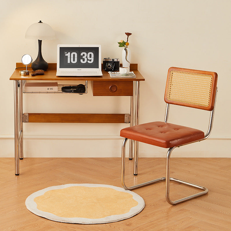 Used solid wood desk retro home office computer desk small apartment minimalist vanity table ultra-narrow study writing desk