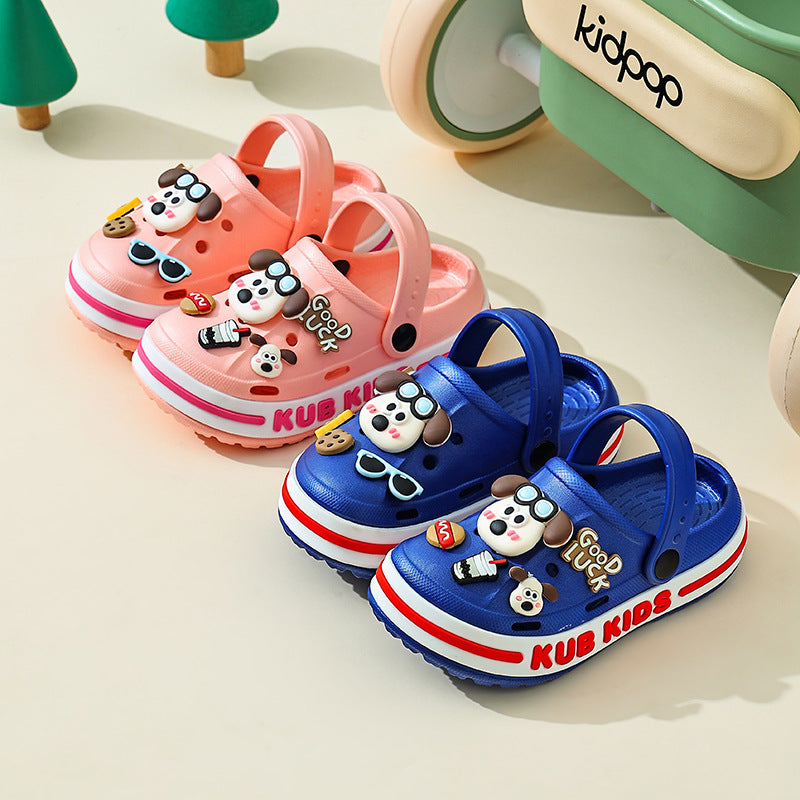 Kids slippers boys and girls summer baby clogs eva soft bottom indoor beach shoes children's sandals river tracing