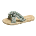 Women's summer slides: new french-style floral espadrilles, fairycore sandals, non-slip beach shoes for vacation