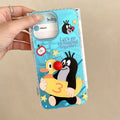 Fyd ripple texture case for apple 16 pro, cute mole swimming phone case, iphone xr bead protective cover