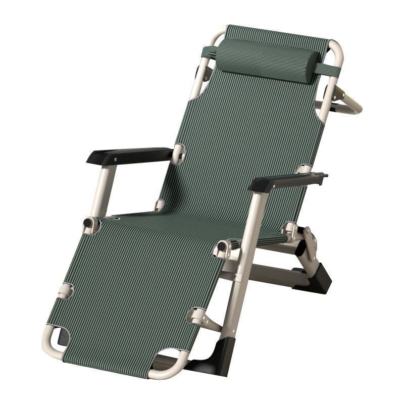 Thickened foldable recliner companion portable chair lunch break recliner nap bed office backrest for home foldable bed