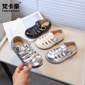 Vancahao children's shoes  summer new girls' fashion closed-toe roman sandals boys' birkenstock-style shoes kids' sandals