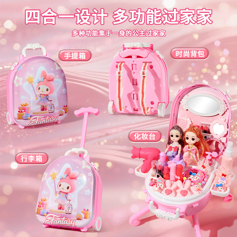 Melody play house children's dressing table suitcase accessories suit toy girls princess suitcase puzzle